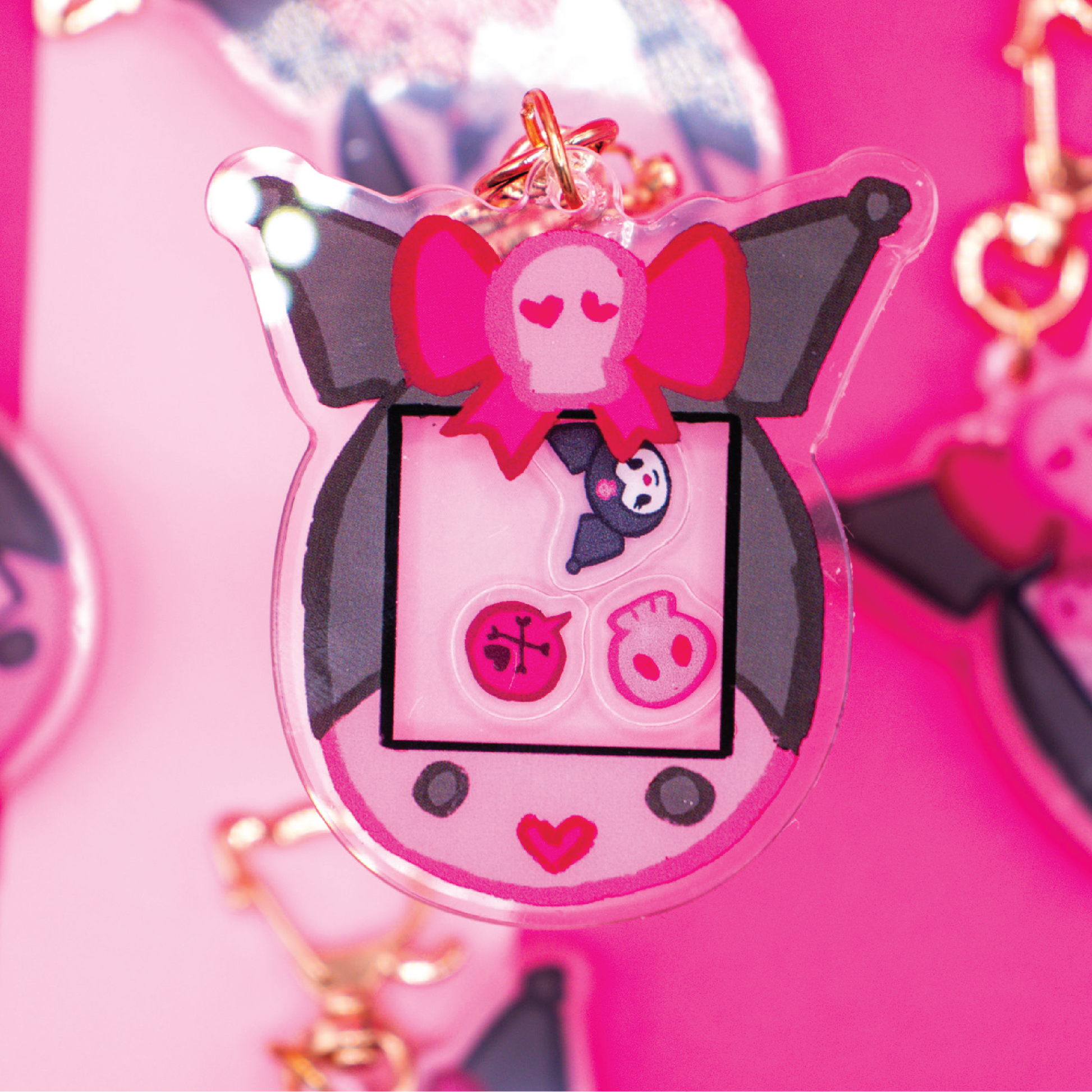 Kuromi Tamagotchi Keychain