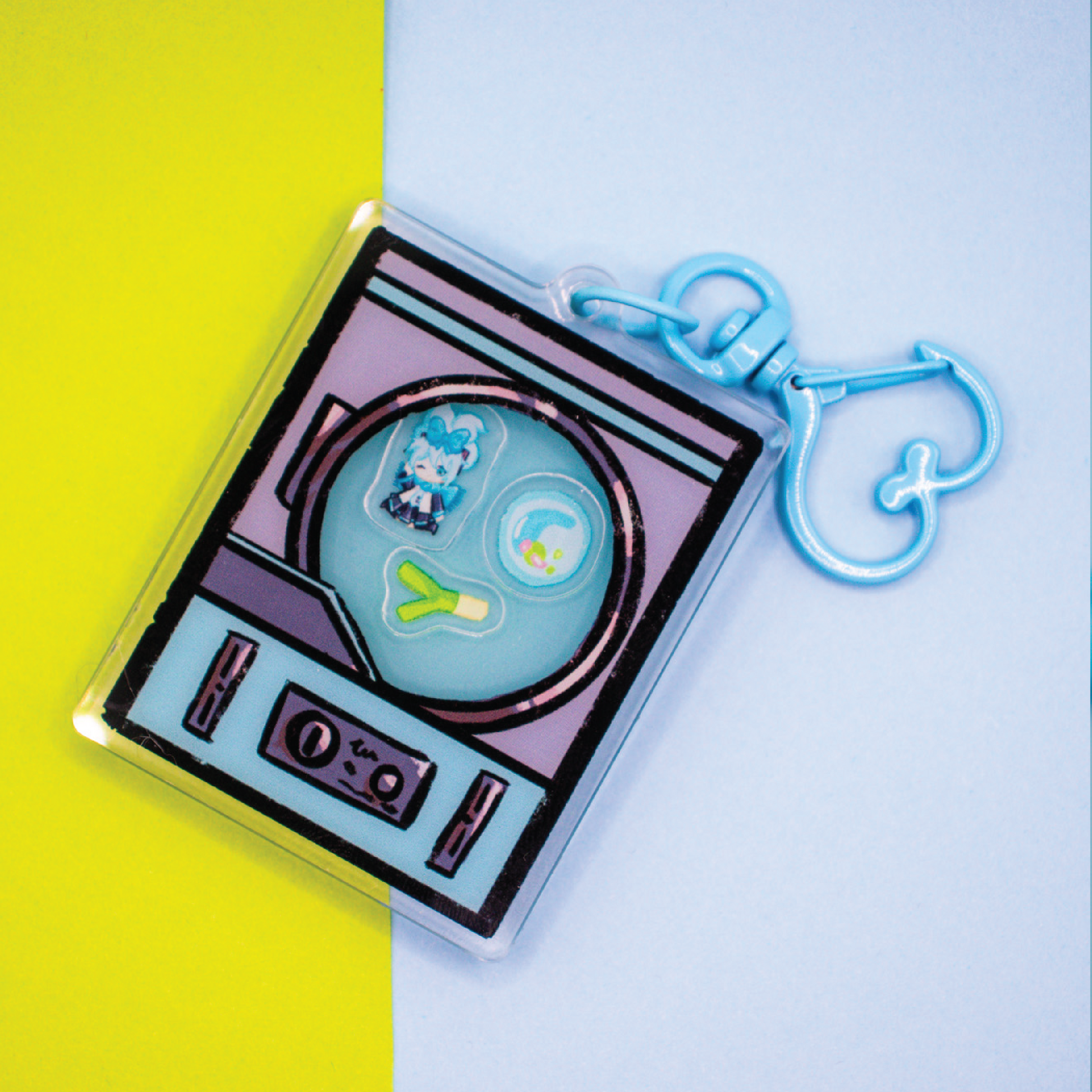 Washing Machine Miku Keychain
