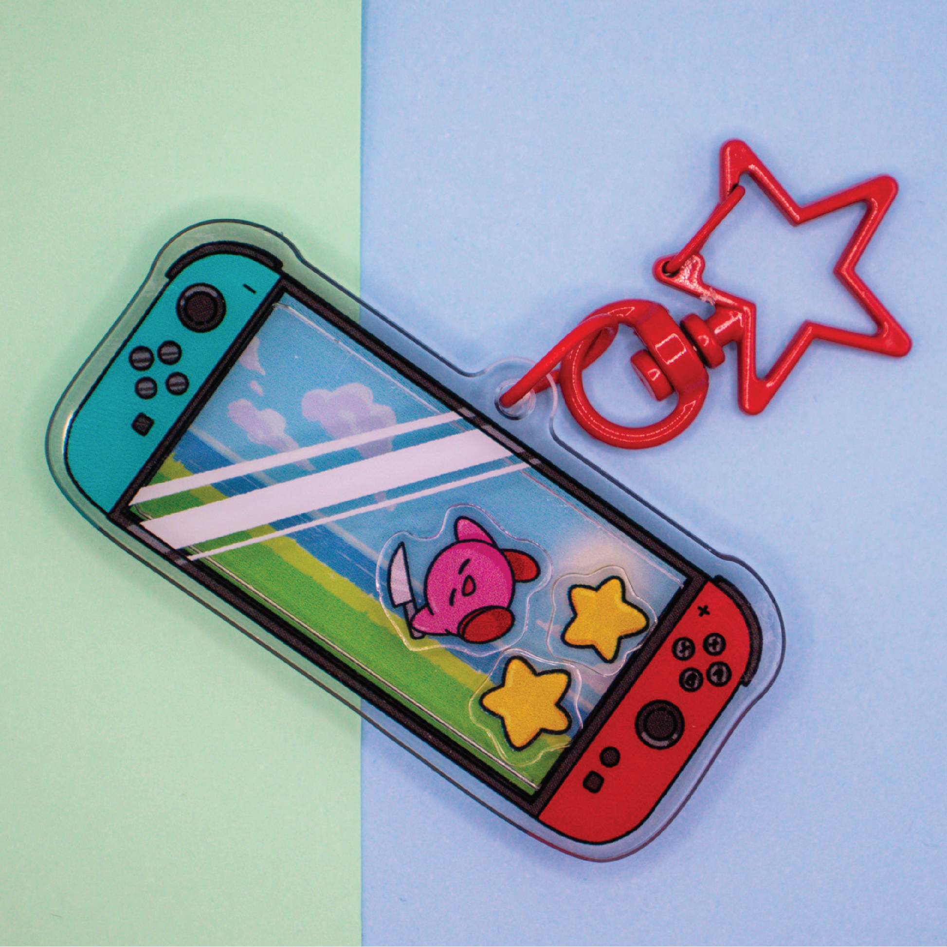 Kirby Switch Keychain