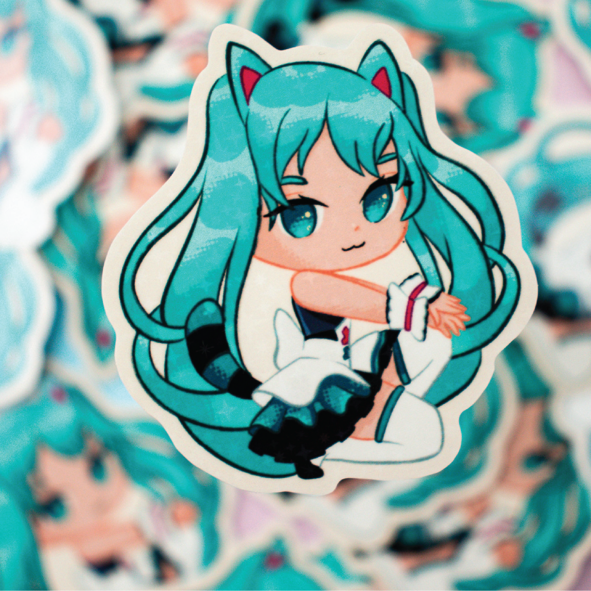 Chibi Raccoon Miku
